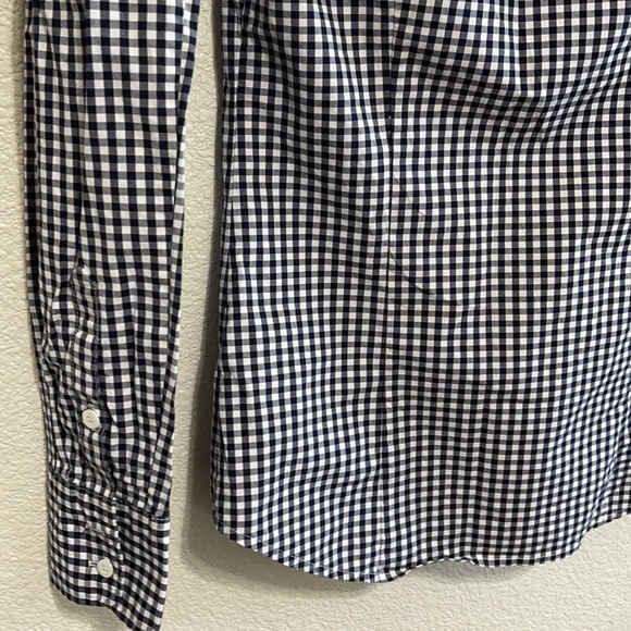 J. Crew Black & White Checker Woman Shirt - Picture 6 of 7